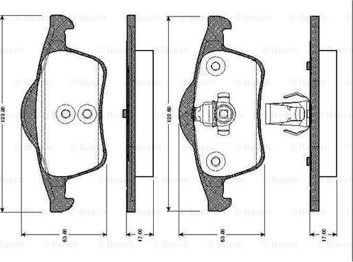 BOSCH 0 986 TB2 352 - Bremžu uzliku kompl., Disku bremzes adetalas.lv