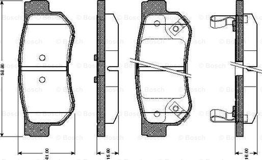 BOSCH 0 986 TB2 369 - Bremžu uzliku kompl., Disku bremzes adetalas.lv