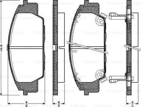 BOSCH 0 986 TB2 364 - Bremžu uzliku kompl., Disku bremzes adetalas.lv