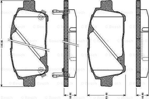 BOSCH 0 986 TB2 367 - Bremžu uzliku kompl., Disku bremzes adetalas.lv