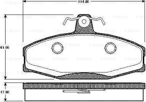 BOSCH 0 986 TB2 305 - Bremžu uzliku kompl., Disku bremzes adetalas.lv