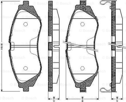 BOSCH 0 986 TB2 317 - Bremžu uzliku kompl., Disku bremzes adetalas.lv