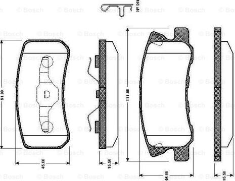 BOSCH 0 986 TB2 385 - Bremžu uzliku kompl., Disku bremzes adetalas.lv