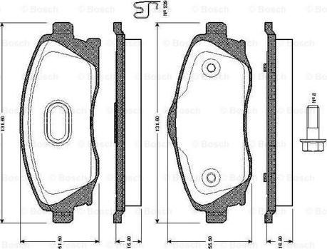 BOSCH 0 986 TB2 380 - Bremžu uzliku kompl., Disku bremzes adetalas.lv