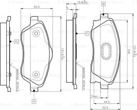 BOSCH 0 986 TB2 381 - Bremžu uzliku kompl., Disku bremzes adetalas.lv