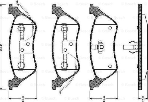 BOSCH 0 986 TB2 388 - Bremžu uzliku kompl., Disku bremzes adetalas.lv