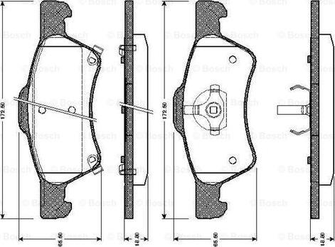 BOSCH 0 986 TB2 387 - Bremžu uzliku kompl., Disku bremzes adetalas.lv