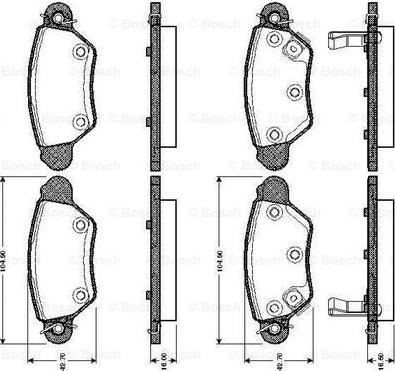 BOSCH 0 986 TB2 336 - Bremžu uzliku kompl., Disku bremzes adetalas.lv