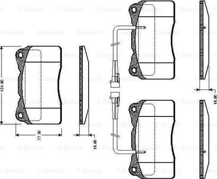 BOSCH 0 986 TB2 329 - Bremžu uzliku kompl., Disku bremzes adetalas.lv