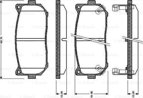 BOSCH 0 986 TB2 321 - Bremžu uzliku kompl., Disku bremzes adetalas.lv