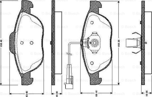 BOSCH 0 986 TB2 328 - Bremžu uzliku kompl., Disku bremzes adetalas.lv