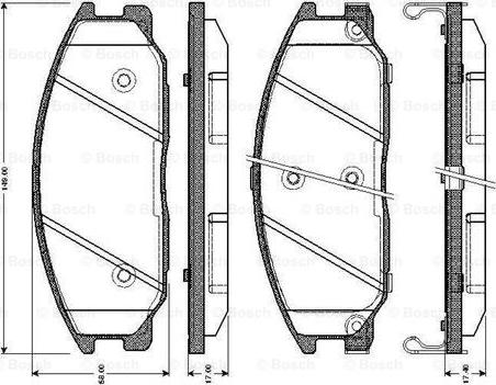 BOSCH 0 986 TB2 379 - Bremžu uzliku kompl., Disku bremzes adetalas.lv