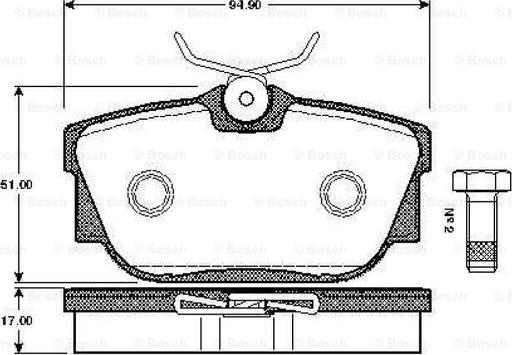 BOSCH 0 986 TB2 375 - Bremžu uzliku kompl., Disku bremzes adetalas.lv