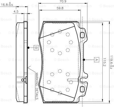 BOSCH 0 986 TB2 377 - Bremžu uzliku kompl., Disku bremzes adetalas.lv