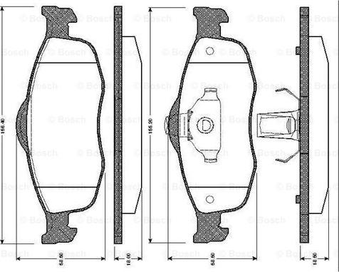 BOSCH 0 986 TB2 240 - Bremžu uzliku kompl., Disku bremzes adetalas.lv