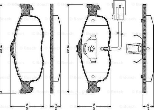 BOSCH 0 986 TB2 241 - Bremžu uzliku kompl., Disku bremzes adetalas.lv