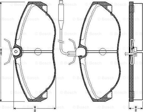 BOSCH 0 986 TB2 261 - Bremžu uzliku kompl., Disku bremzes adetalas.lv