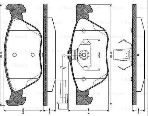 BOSCH 0 986 TB2 286 - Bremžu uzliku kompl., Disku bremzes adetalas.lv