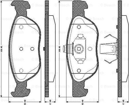 BOSCH 0 986 TB2 281 - Bremžu uzliku kompl., Disku bremzes adetalas.lv