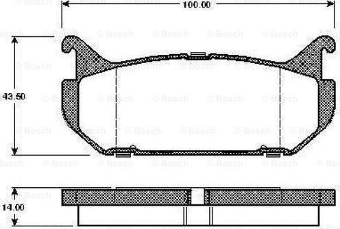 BOSCH 0 986 TB2 230 - Bremžu uzliku kompl., Disku bremzes adetalas.lv