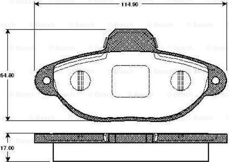 BOSCH 0 986 TB2 225 - Bremžu uzliku kompl., Disku bremzes adetalas.lv