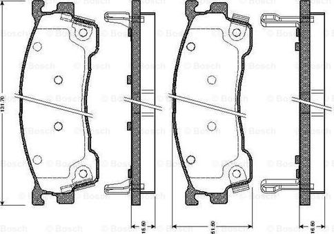 BOSCH 0 986 TB2 226 - Bremžu uzliku kompl., Disku bremzes adetalas.lv