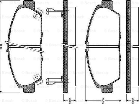 BOSCH 0 986 TB2 223 - Bremžu uzliku kompl., Disku bremzes adetalas.lv