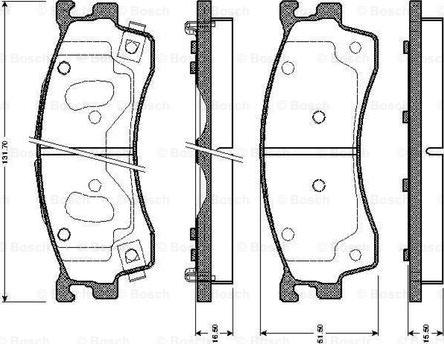 BOSCH 0 986 TB2 227 - Bremžu uzliku kompl., Disku bremzes adetalas.lv