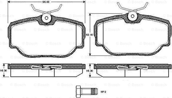 BOSCH 0 986 TB2 275 - Bremžu uzliku kompl., Disku bremzes adetalas.lv