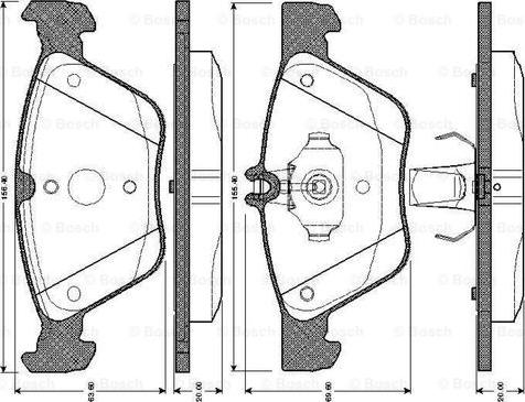 BOSCH 0 986 TB2 748 - Bremžu uzliku kompl., Disku bremzes adetalas.lv