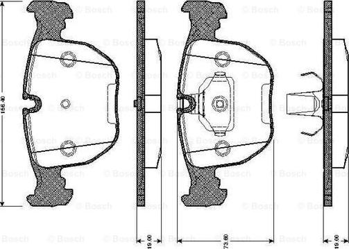 BOSCH 0 986 TB2 743 - Bremžu uzliku kompl., Disku bremzes adetalas.lv