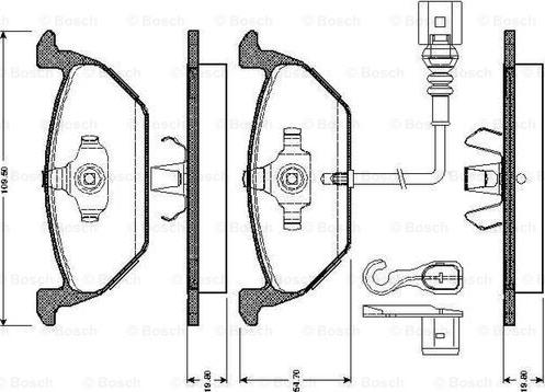 BOSCH 0 986 TB2 756 - Bremžu uzliku kompl., Disku bremzes adetalas.lv