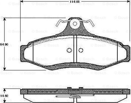 BOSCH 0 986 TB2 762 - Bremžu uzliku kompl., Disku bremzes adetalas.lv