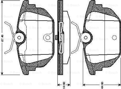 BOSCH 0 986 TB2 780 - Bremžu uzliku kompl., Disku bremzes adetalas.lv