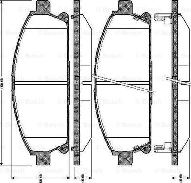 BOSCH 0 986 TB2 775 - Bremžu uzliku kompl., Disku bremzes adetalas.lv