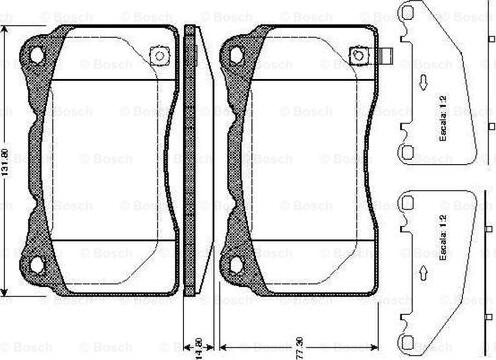 BOSCH 0 986 TB2 773 - Bremžu uzliku kompl., Disku bremzes adetalas.lv