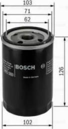 BOSCH 0 986 TF0 036 - Degvielas filtrs adetalas.lv