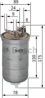 BOSCH 0 450 906 174 - Degvielas filtrs adetalas.lv