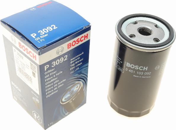 BOSCH 0 451 103 092 - Eļļas filtrs adetalas.lv