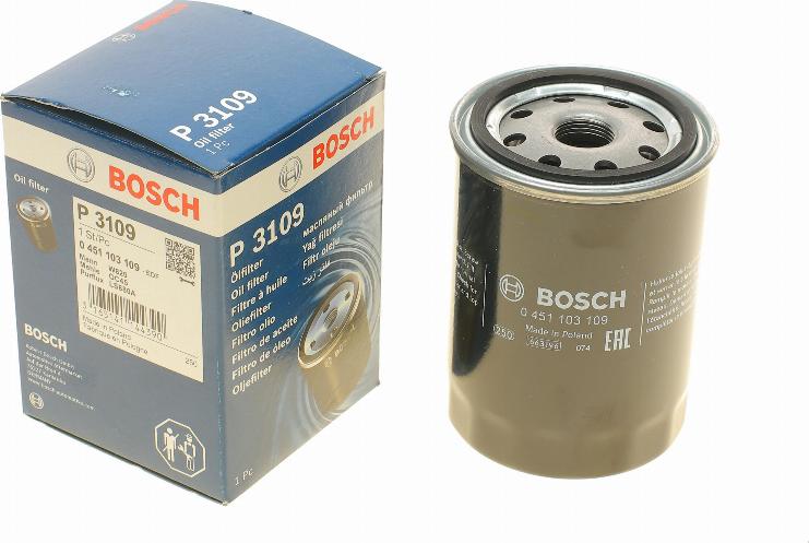 BOSCH 0 451 103 109 - Eļļas filtrs adetalas.lv