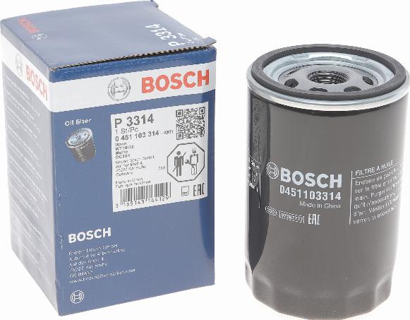 BOSCH 0 451 103 314 - Eļļas filtrs adetalas.lv