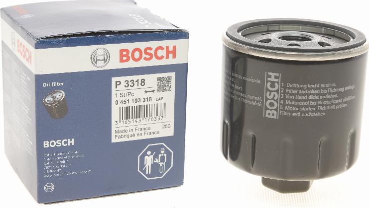 BOSCH 0 451 103 318 - Eļļas filtrs adetalas.lv