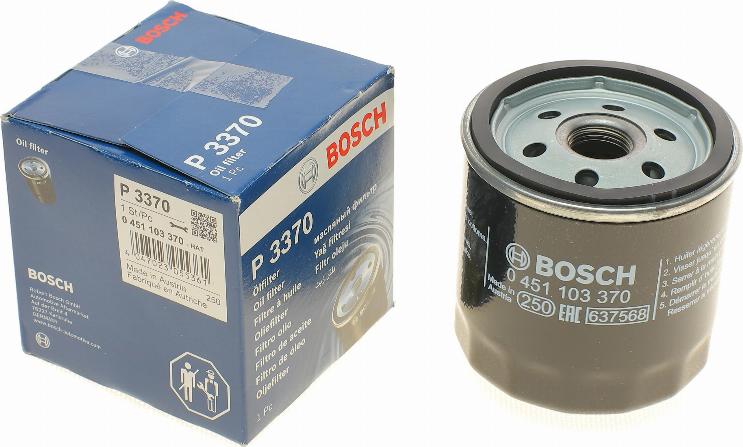 BOSCH 0 451 103 370 - Eļļas filtrs adetalas.lv