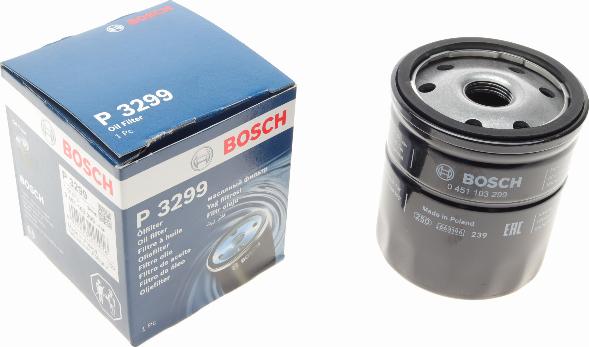 BOSCH 0 451 103 299 - Eļļas filtrs adetalas.lv