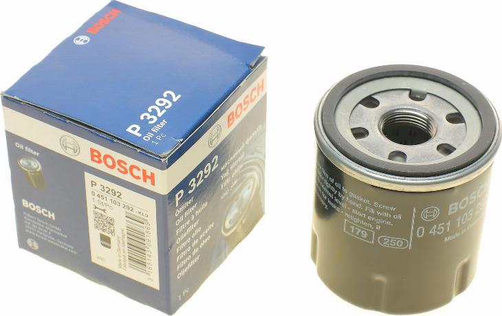 BOSCH 0 451 103 292 - Eļļas filtrs adetalas.lv