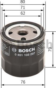 BOSCH 0 451 103 297 - Eļļas filtrs adetalas.lv