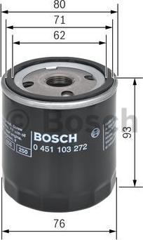 BOSCH 0 451 103 272 - Eļļas filtrs adetalas.lv