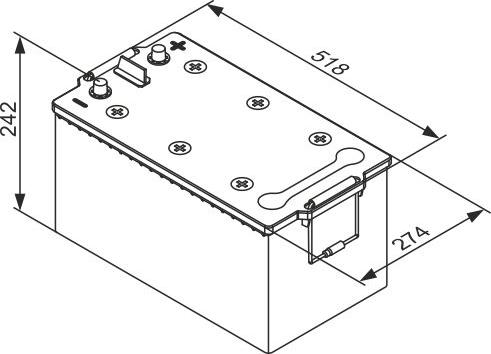 BOSCH 0 092 TA0 800 - Startera akumulatoru baterija adetalas.lv