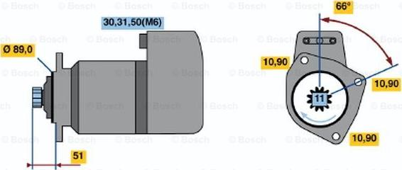 BOSCH 0 001 416 049 - Starteris adetalas.lv