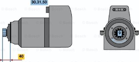 BOSCH 0 001 416 040 - Starteris adetalas.lv